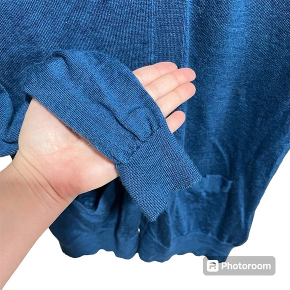 KIRKLAND SIGNATURE ~ 100% Extra Fine Merino Wool Button Down Cardigan w/ Pockets - Picture 7 of 10